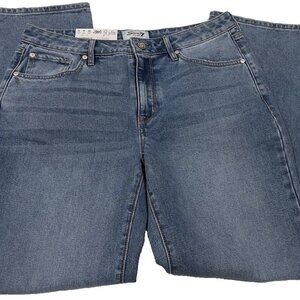 NWT Seven7 Women's High Rise Fitted Waist Loose Fit 5 Pocket Straight Jean Siz